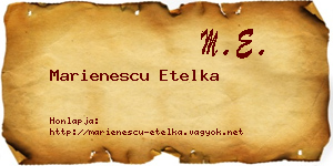 Marienescu Etelka névjegykártya